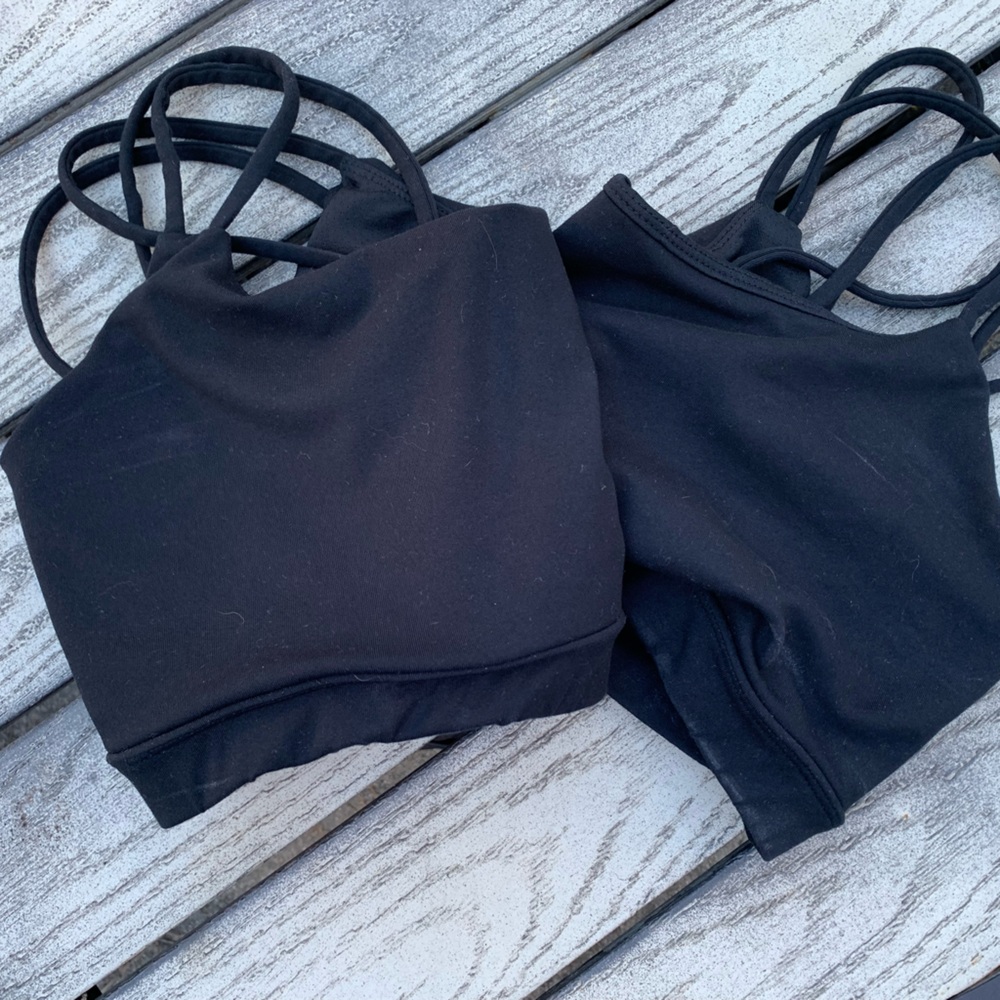 2 Gap Fit Strappy Sports Bras Large